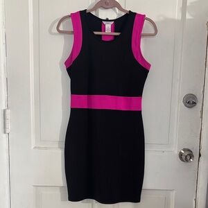 Candie's Black and Pink Mini Dress